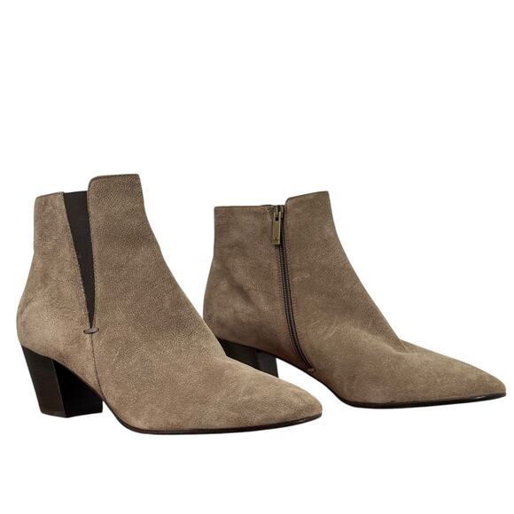 Aquatalia Faylynn Suede Weatherproof Boot Women's SZ 12 Brown Zip Point NEW $695 - Picture 4 of 10